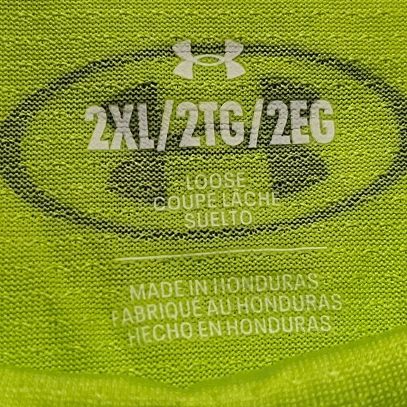 Under Armour Men's NWT bright green active loose-fitting active tee (nwt / 2XL) - Picture 6 of 11